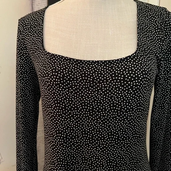 ModCloth Elegant Black and White Long Sleeve Dress - Picture 2 of 8